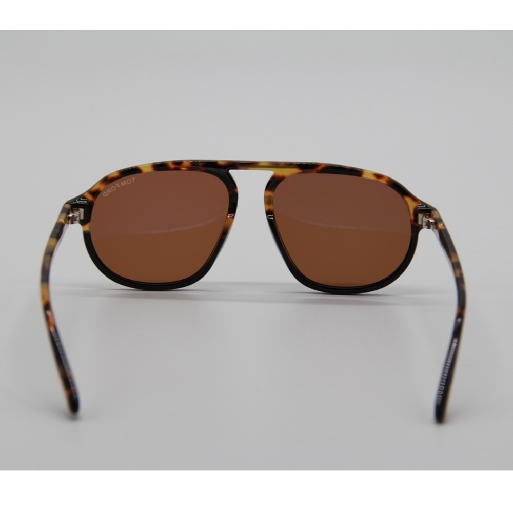 NEW TOM FORD HARRISON TF755 56E AVIATOR SUNGLASSES TOM FORD TF755/S BROWN - Picture 7 of 10